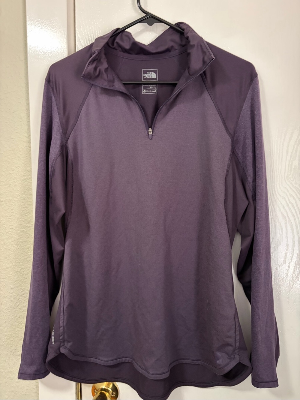 The North Face Flash Dry Deep Purple Quarter-Zip Pullover